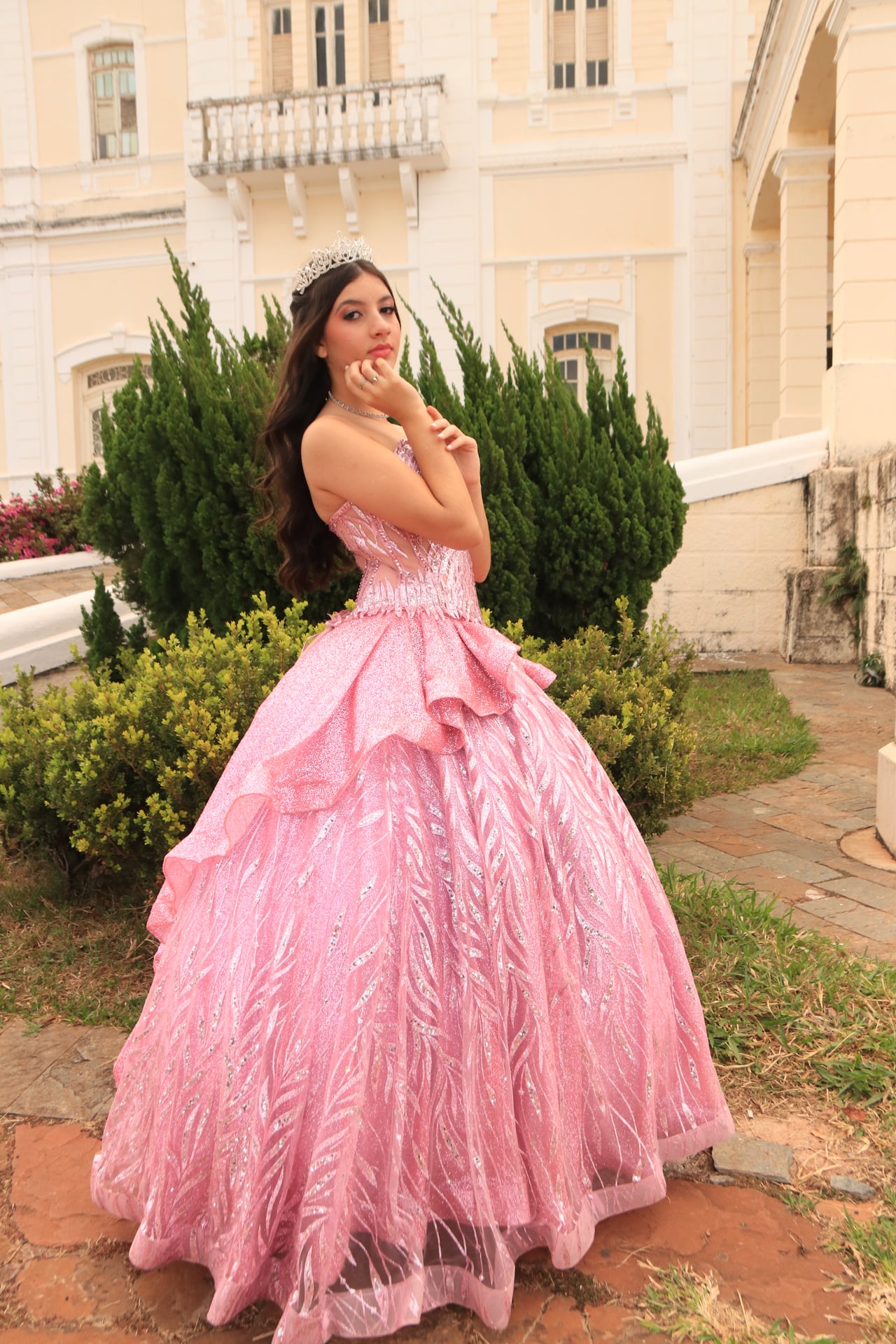 Vestido Rosa Princesa - Ângulo